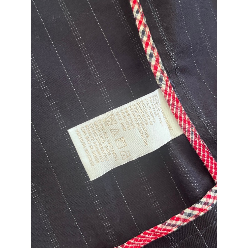 Tommy Hilfiger Blazer Womens 24 Navy Excellent Pinstripe Cotton Stretch Y2K - Picture 11 of 13